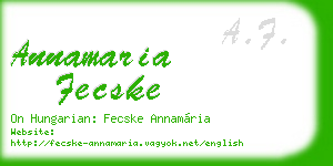 annamaria fecske business card